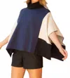 Thml Wave Poncho In Navy In Multi
