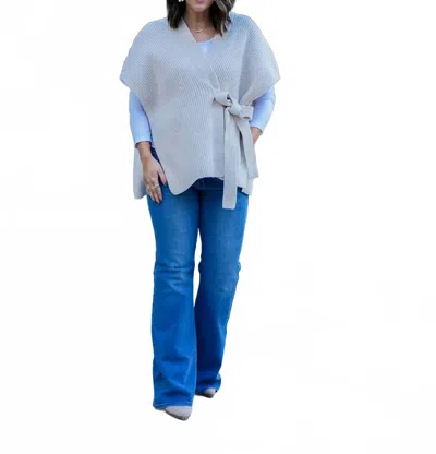 Thml We'll Call It A Tie Cardigan In Cream In Blue