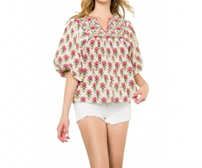 Thml Willow Blouse In Pink Multi In Neutral