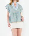 Thml Willow Peplum Top In Blue In Blue