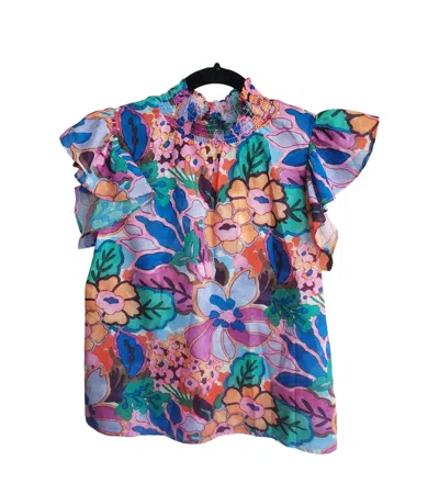 Thml Women's Betty Blossom Top In Pink Combo In Blue