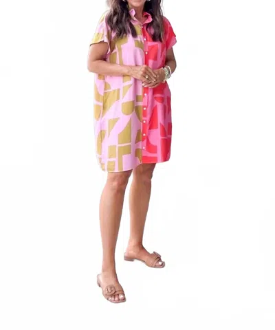 Thml Women's Color Block Shift Dress In Pink