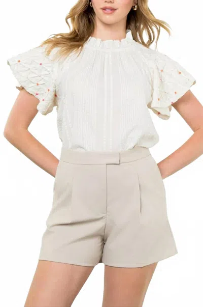 Thml Women's Comforter Top In Cream In Multi