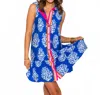 Thml Women's Coral Coast Flutter Mini Dress In Blue In Blue