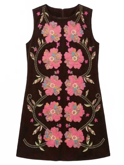 Thml Women's Floral Embroidered Cord Dress In Black In Multi