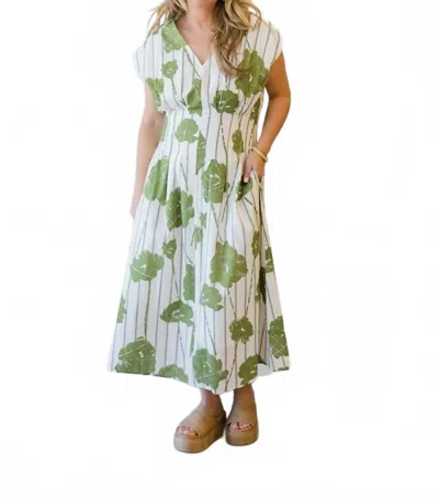 Thml Women's Garden Stroll Midi Dress In Green In Multi