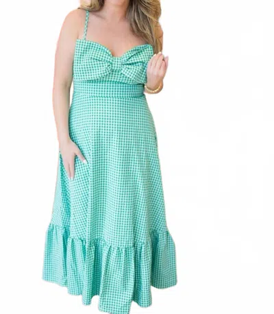 Thml Women's Lily Bow Gingham Dress In Green