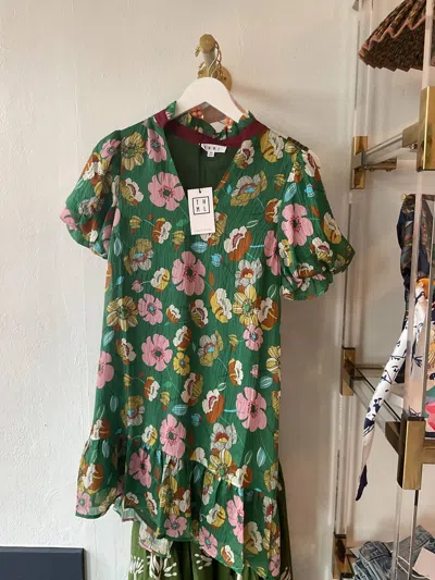 Thml Garden Glow Mini Dress In Green