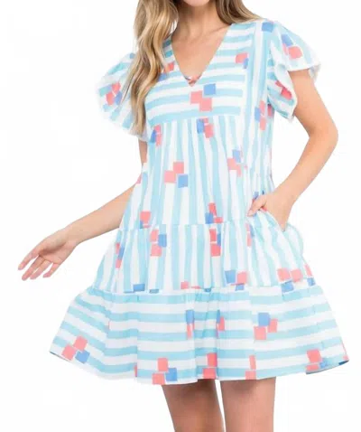 Thml Women's Mini Dress In Sky Blue In Multi
