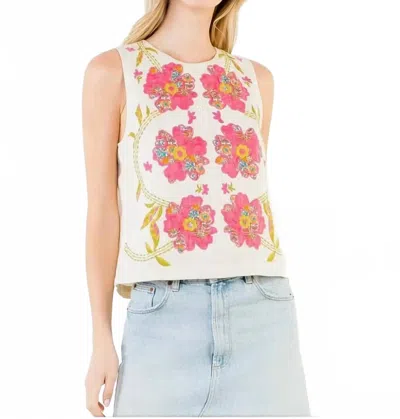 Thml Women's Posy Patch Top In Multi In White