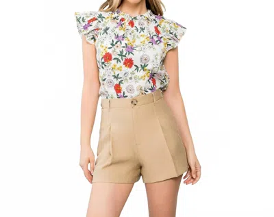 Thml Women's Print Flutter Sleeve Top In Floral In Multi