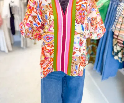 Thml Women's Puff Sleeve Pattern Detail Texture Top In Multicolor
