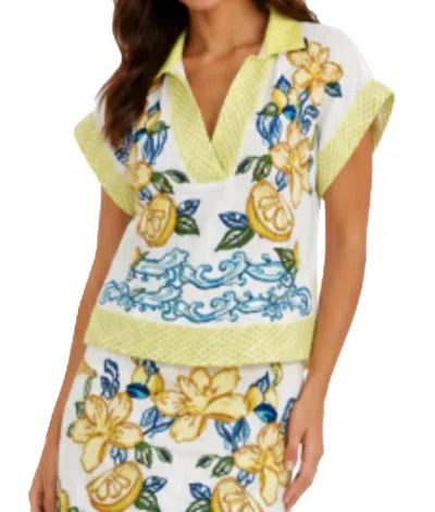 Thml Women's Santorini Top In White In Yellow