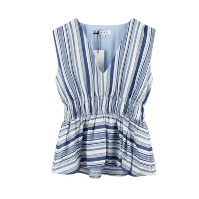 Thml Women's Sleeveless Striped Pattern Top In Blue