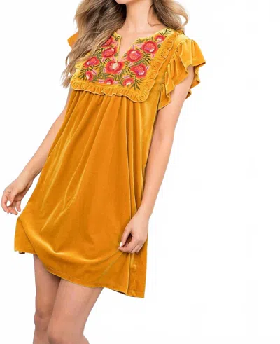 Thml Women's Sunlit Blooms Dress In Orange In Gold