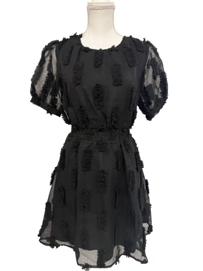 Thml Womne's Short Sleeve Mini Dress In Black