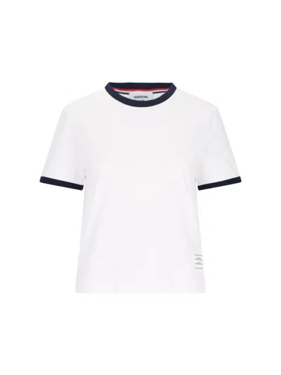 THOM BROWNE THOM BROWNE - CONTRASTING EDGES T-SHIRT