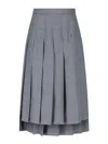 Thom Browne Falda Semilarga - Gris In Grey