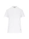 Thom Browne Crew-neck T-shirt Ribbed Side Slit In White