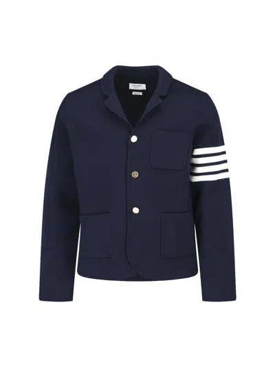 Thom Browne - Wool 4-stripes Blazer In Blue