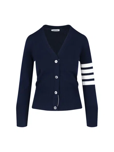 Thom Browne 100% Cashmere Crewneck Sweater In Blue