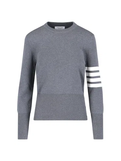 Thom Browne 100% Cotton Sweatshirt Sweater In Gray