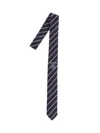 Thom Browne Formal Slim Striped Pattern Neck Ties In Blue