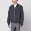 Thom Browne Wool Bomber Jacket With Minimalist Design And Tricolor Detail In Gray