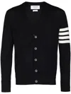 Thom Browne Classic V-neck Cardigan In Fine Merino Wool With 4bar Stripes Clothing
