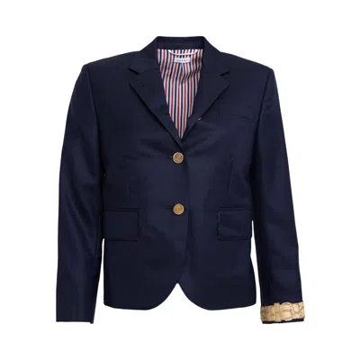 Pre-owned Thom Browne 120's Twill High Armhole Sport Coat Fit 3 'navy' | Blue | Women's Size 40