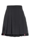 Thom Browne Asymmetric Design Mini Wool Skirt In Darkgrey