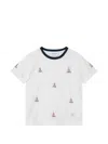 Thom Browne 세일보트 스티치 티셔츠 In White