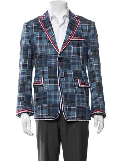 Pre-owned Thom Browne 2005 Patchwork Blazer In Blue