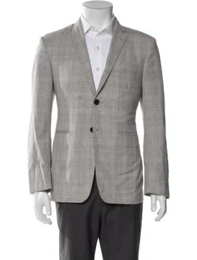 Pre-owned Thom Browne 2008 Plaid Print Blazer In Gray