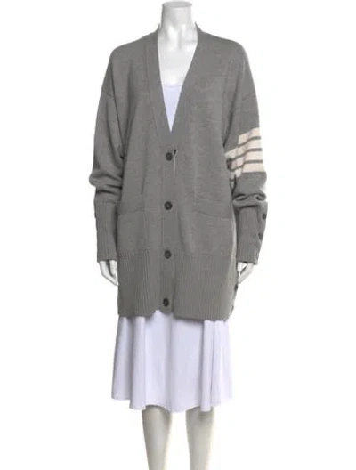 Pre-owned Thom Browne 2022 4-bar Sweater In Grey