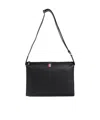 Thom Browne 3-bar Zipped Shoulder Bag In Black