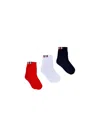 Thom Browne 3 Pairs Of Ankle Socks In White