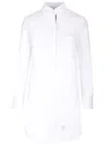Thom Browne 3/4 Length Shirt Dress Dresses White