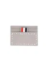 Thom Browne Wallet With Signature Stripe Detail In Nude
