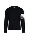 Thom Browne 4-bar Stripe Sweater In Blue