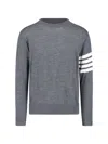 Thom Browne Round Neck Sweater In Gray