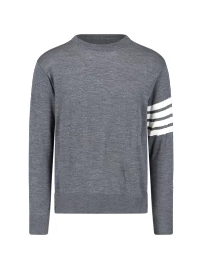 Thom Browne '4- Bar' Sweater In Gray