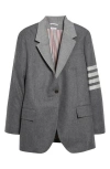 Thom Browne 4-bar 2-in-1 Wool & Cashmere Sport Coat In Gray