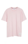 Thom Browne 4-bar Back Stripe Piqué T-shirt In Pink