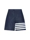 Thom Browne 4-bar Board Shorts In Blue