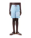 Thom Browne Light Blue Nylon Blend Swimming Shorts In Blue