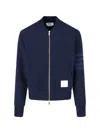 Thom Browne Four-stripe Bomber Jacket In Blue