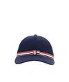 Thom Browne Gg Bow Baseball Cap In Wool Flannel Accessories In Blue