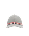 Thom Browne 4-bar Bow Baseball Cap Grey In Gray