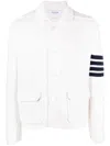 Thom Browne 4-bar Buttoned Cardigan In White